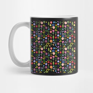 Vibrant Floral Folk Art Pattern Mug